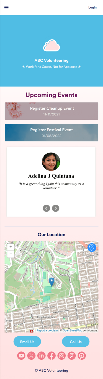 Custom Volunteer Scheduling App