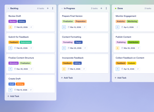Content Tracker Board Template Thumbnail