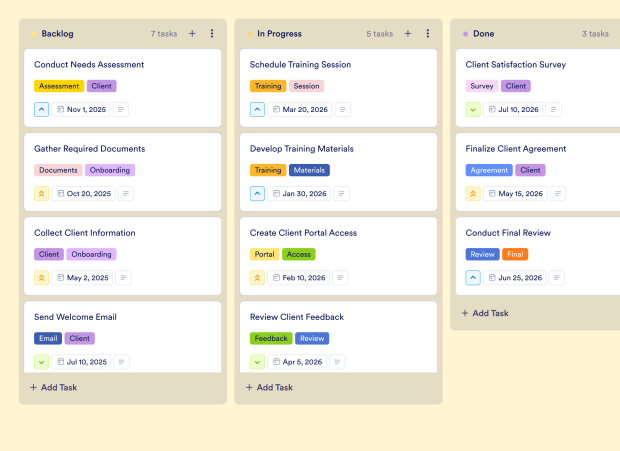 Customer Onboarding Board Template Thumbnail