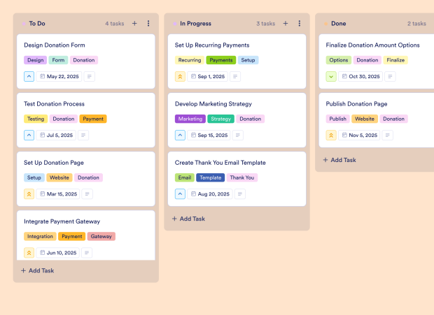 Donor Management Board Template Thumbnail