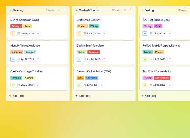 Email Marketing Strategy Board Template Thumbnail