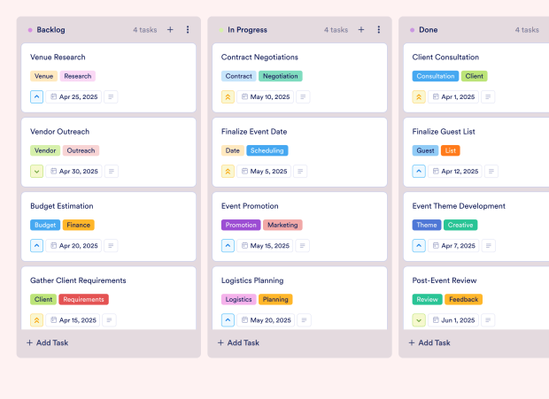 Event Planning Board Template Thumbnail