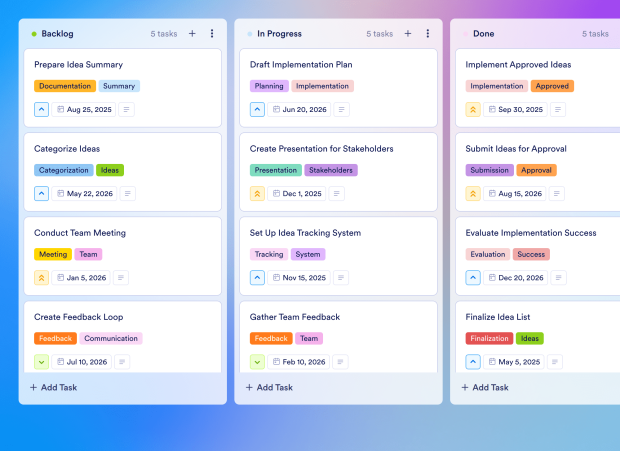 Innovation Idea Management Board Template Thumbnail