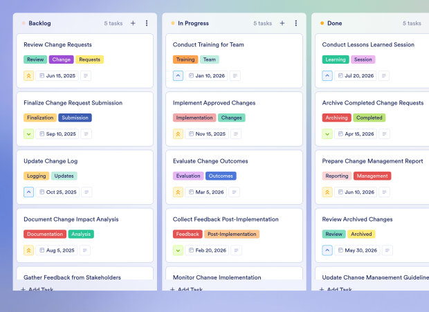 IT Change Management Board Template Thumbnail