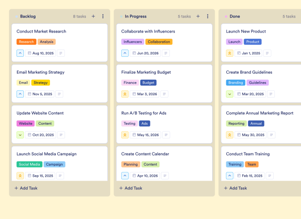 Marketing Launch Plan Board Template Thumbnail