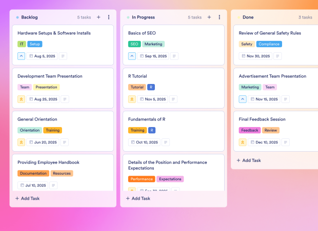 Onboarding Checklist Board Template Thumbnail
