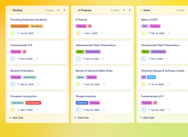 Onboarding Training Schedule Board Template Thumbnail