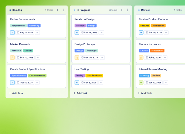 Product Development Board Template Thumbnail