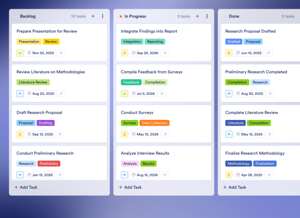 Research Planning Board Template Thumbnail