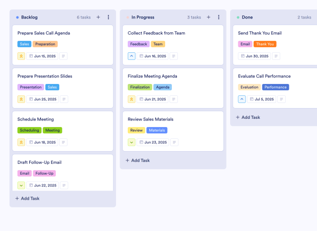 Sales Calendar Board Template Thumbnail