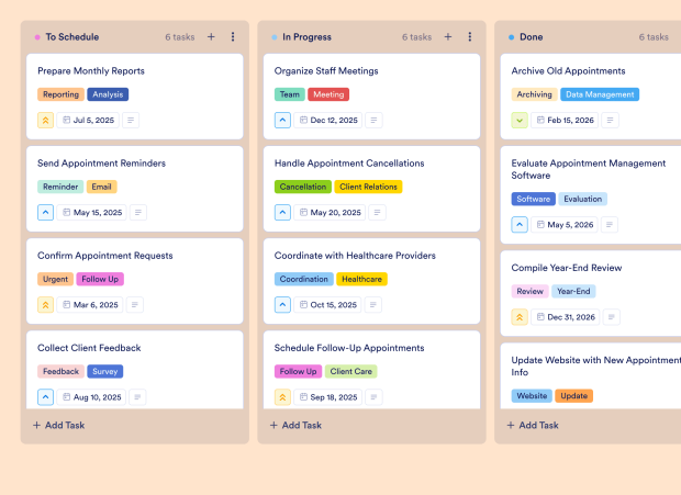 Schedule Calendar Board Template Thumbnail