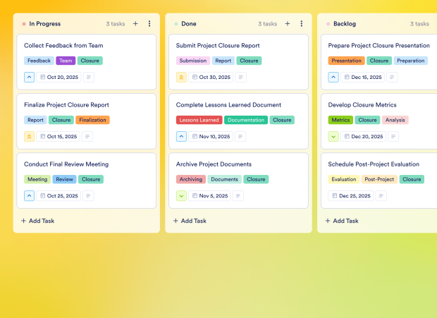 Software Post Mortem Board Template Thumbnail