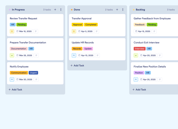 Transition Plan Board Template Thumbnail