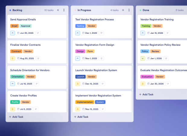 Vendor Management Board Template Thumbnail