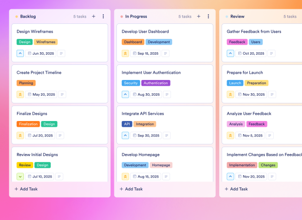 Website Project Management Board Template Thumbnail