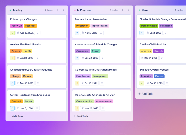 Weekly Work Schedule Board Template Thumbnail