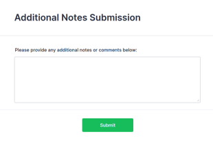 Additional Notes Submission Form Template