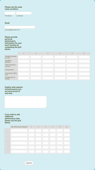 AGENT RAINMAKER Example Form Additional Information