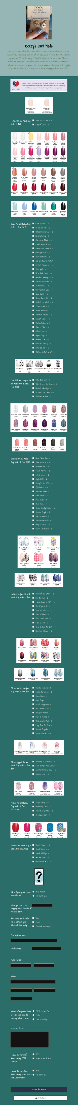 Betty’s BAM Nails Order Form Template