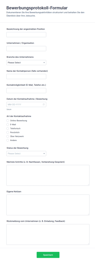 Bewerbungssuch Logbuch Umfrage