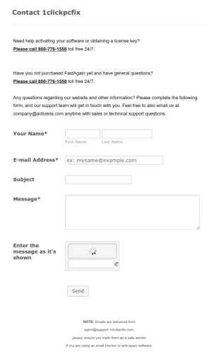 Contact Form With Company Address And Company Details