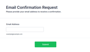 Email Confirmation Request Form Template