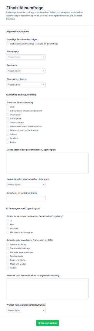 Ethnizitätsumfrage