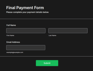 Final Payment Form Template