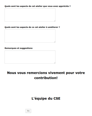 Formulaire D'&eacute;valuation Atelier De Travail