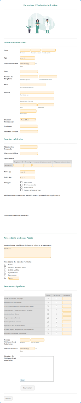 Formulaire D'Evaluation Infirmière