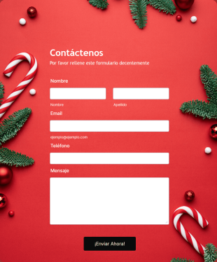 Formulario De Contacto Navideño