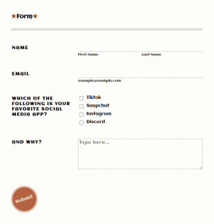 General Information Form Template