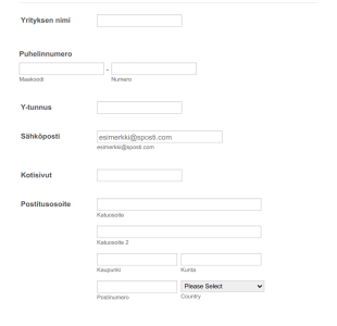 Jälleenmyyntitunnuksen Rekisteröintikaavake