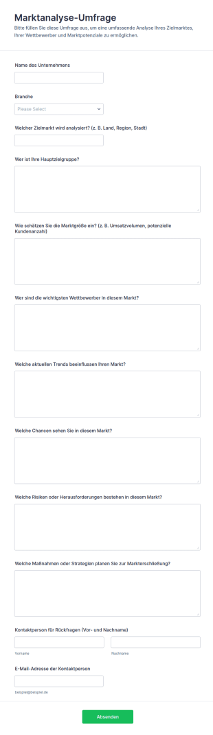 Marktanalyse Umfrage