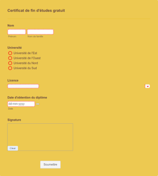 Mod&egrave;le Gratuit De Certificat De Fin D'&eacute;tudes