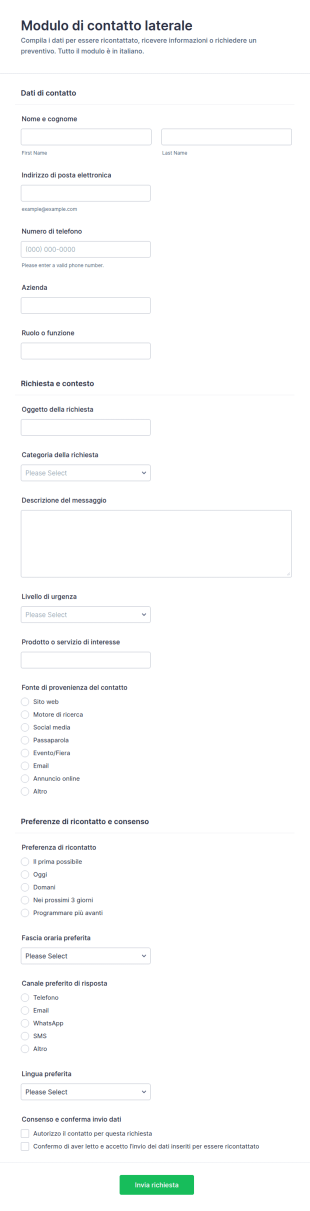 Modulo Di Contatto