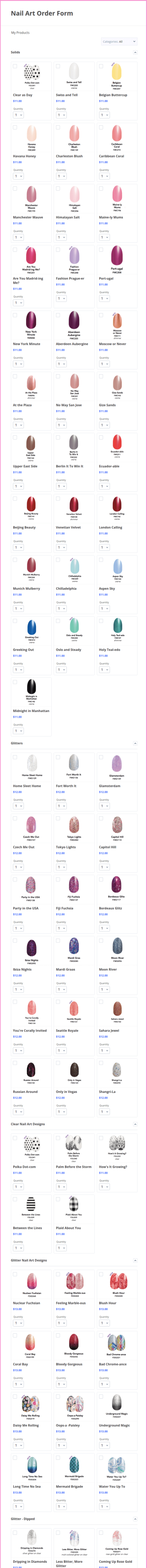 Nail Art Order Form Template