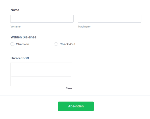 Online Anwesenheitsformular 