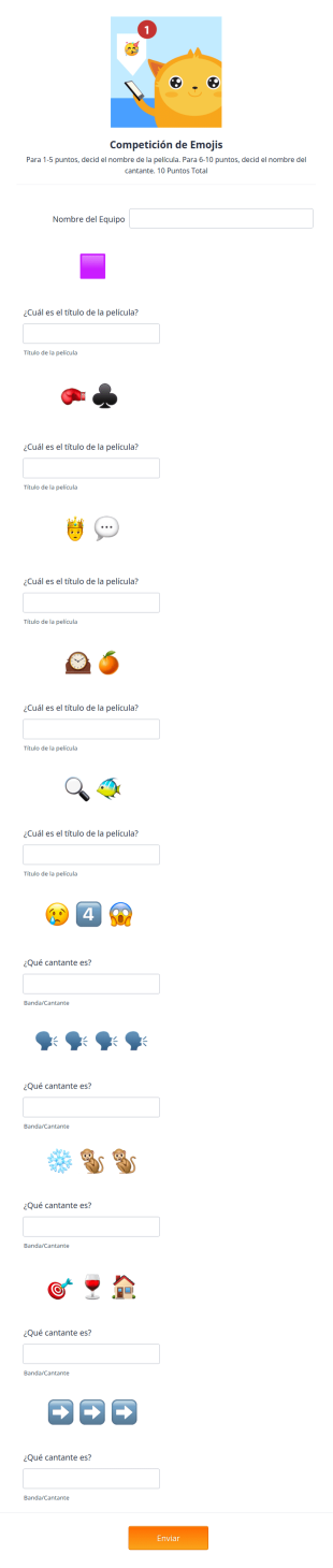 Plantilla De Competición De Emojis