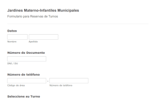 RESERVAS DE TURNOS PARA INSCRIPCION A JARDINES