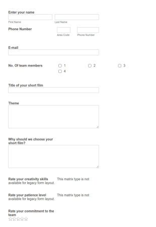 Responsive Form Template