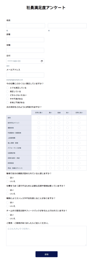 社員満足度アンケート