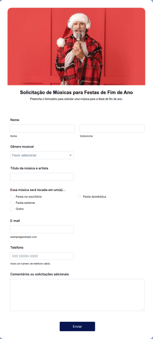 Solicitação De Músicas Para Festas De Fim De Ano