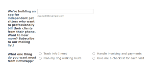 Startup Landing Page Form Template