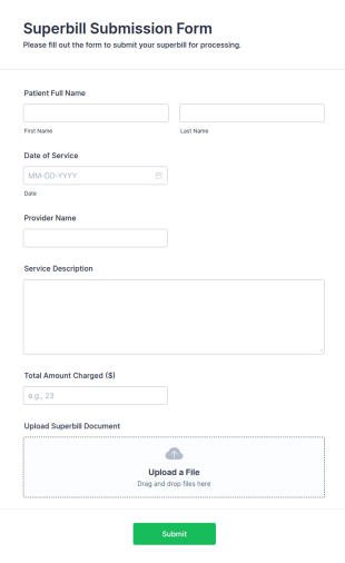 Superbill Submission Form Template