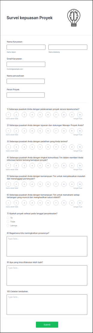 Survei Kepuasan Proyek
