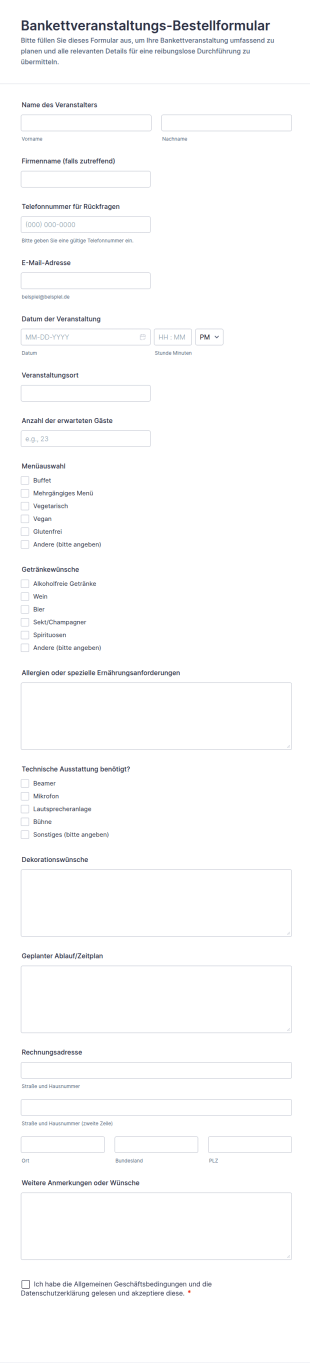 Veranstaltungsplanung Formular 🎉🎈