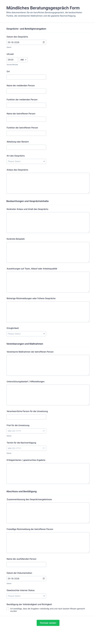Verbalberatung Fragebogen