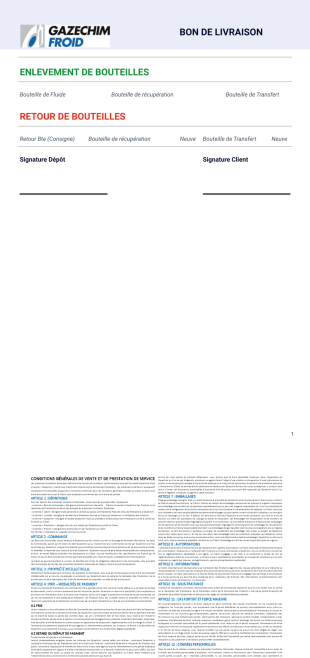 Bon de Retrait et Livraison Modèle PDF