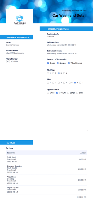 Car Wash and Detail PDF Template